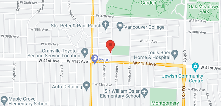 map of 1406 W 40TH AVENUE